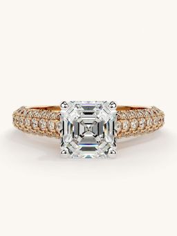 Valanova - Rose Gold Sterling Silver and Certified Lab Grown Diamond 1.62Cts Ring