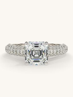 Valanova - White Gold Sterling Silver and Certified Lab Grown Diamond 1.62Cts Ring