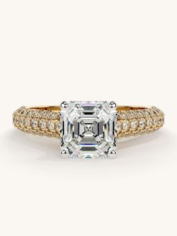 Valanova - Gold Sterling Silver and Certified Lab Grown Diamond 1.62Cts Ring