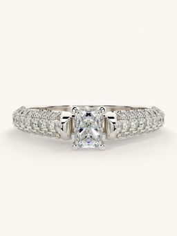 Valanova - White Gold Sterling Silver and Certified Lab Grown Diamond 0.87Cts Ring