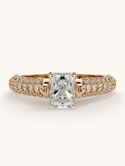 Valanova - Rose Gold Sterling Silver and Certified Lab Grown Diamond 1.12Cts Ring