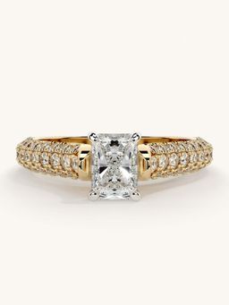 Valanova - Gold Sterling Silver and Certified Lab Grown Diamond 1.12Cts Ring