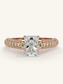 Valanova - Rose Gold Sterling Silver and Certified Lab Grown Diamond 1.37Cts Ring