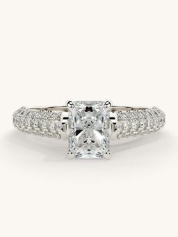 Valanova - White Gold Sterling Silver and Certified Lab Grown Diamond 1.37Cts Ring