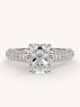 Valanova - White Gold Sterling Silver and Certified Lab Grown Diamond 1.62Cts Ring