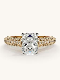 Valanova - Gold Sterling Silver and Certified Lab Grown Diamond 1.62Cts Ring