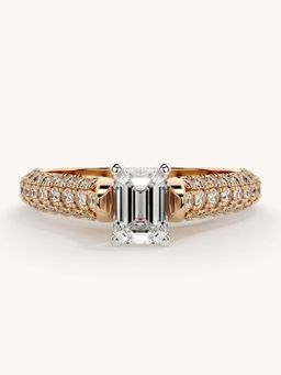 Valanova - Rose Gold Sterling Silver and Certified Lab Grown Diamond 1.12Cts Ring