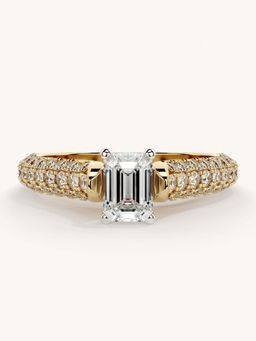 Valanova - Gold Sterling Silver and Certified Lab Grown Diamond 1.12Cts Ring