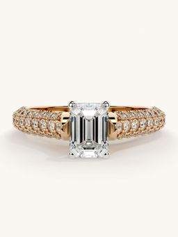 Valanova - Rose Gold Sterling Silver and Certified Lab Grown Diamond 1.37Cts Ring
