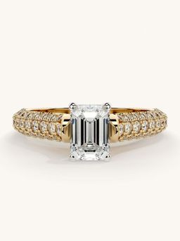 Valanova - Gold Sterling Silver and Certified Lab Grown Diamond 1.37Cts Ring