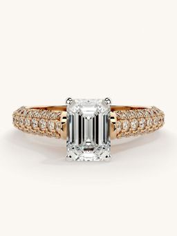 Valanova - Rose Gold Sterling Silver and Certified Lab Grown Diamond 1.62Cts Ring