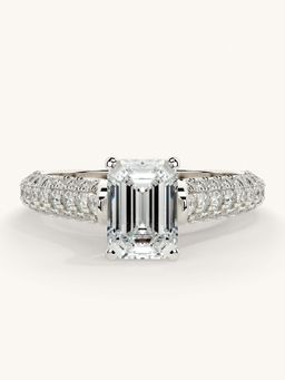 Valanova - White Gold Sterling Silver and Certified Lab Grown Diamond 1.62Cts Ring