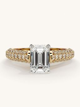 Valanova - Gold Sterling Silver and Certified Lab Grown Diamond 1.62Cts Ring