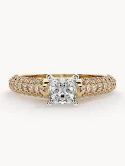 Valanova - Gold Sterling Silver and Certified Lab Grown Diamond 1.12Cts Ring