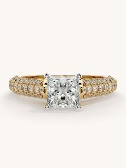 Valanova - Gold Sterling Silver and Certified Lab Grown Diamond 1.37Cts Ring