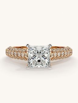 Valanova - Rose Gold Sterling Silver and Certified Lab Grown Diamond 1.62Cts Ring