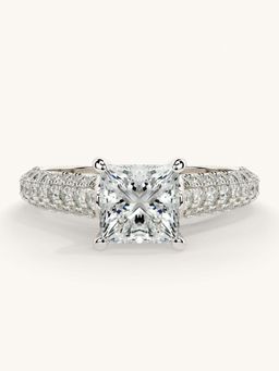 Valanova - White Gold Sterling Silver and Certified Lab Grown Diamond 1.62Cts Ring