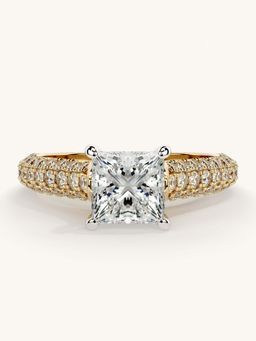 Valanova - Gold Sterling Silver and Certified Lab Grown Diamond 1.62Cts Ring