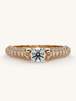 Valanova - Rose Gold Sterling Silver and Certified Lab Grown Diamond 0.87Cts Ring