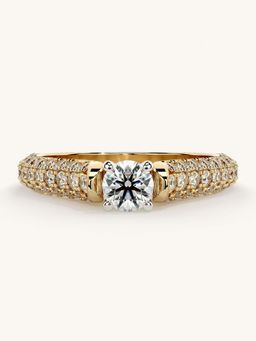 Valanova - Gold Sterling Silver and Certified Lab Grown Diamond 0.87Cts Ring