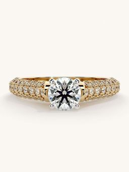 Valanova - Gold Sterling Silver and Certified Lab Grown Diamond 1.12Cts Ring