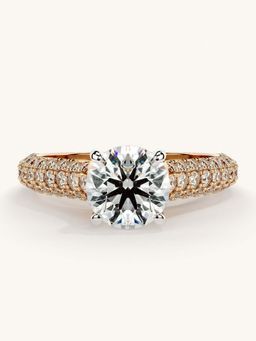 Valanova - Rose Gold Sterling Silver and Certified Lab Grown Diamond 1.62Cts Ring