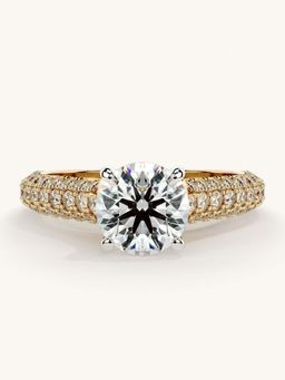 Valanova - Gold Sterling Silver and Certified Lab Grown Diamond 1.62Cts Ring