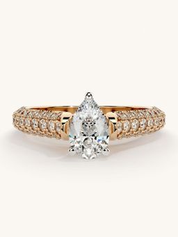 Valanova - Rose Gold Sterling Silver and Certified Lab Grown Diamond 1.12Cts Ring