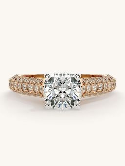 Valanova - Rose Gold Sterling Silver and Certified Lab Grown Diamond 1.62Cts Ring