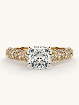 Valanova - Gold Sterling Silver and Certified Lab Grown Diamond 1.62Cts Ring