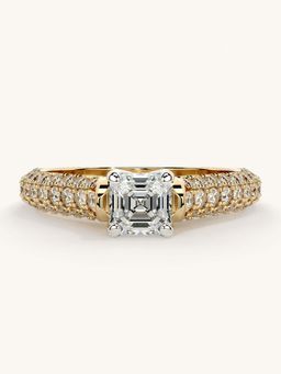 Valanova - Gold Sterling Silver and Certified Lab Grown Diamond 1.12Cts Ring