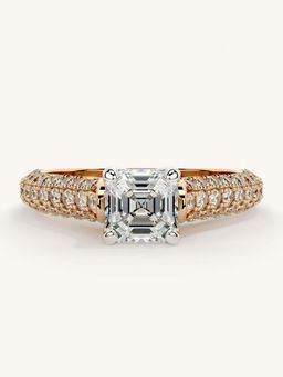 Valanova - Rose Gold Sterling Silver and Certified Lab Grown Diamond 1.37Cts Ring