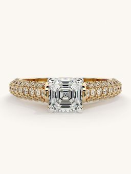 Valanova - Gold Sterling Silver and Certified Lab Grown Diamond 1.37Cts Ring