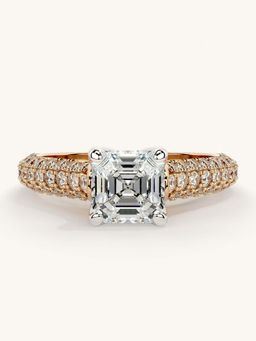 Valanova - Rose Gold Sterling Silver and Certified Lab Grown Diamond 1.62Cts Ring