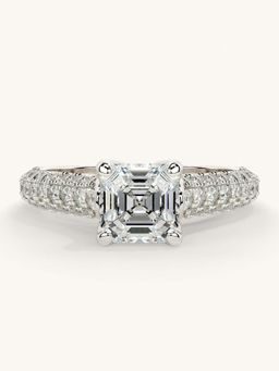 Valanova - White Gold Sterling Silver and Certified Lab Grown Diamond 1.62Cts Ring