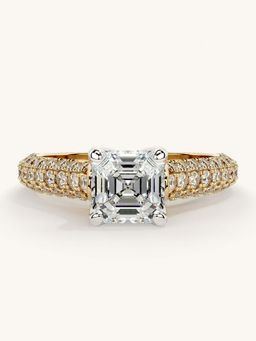 Valanova - Gold Sterling Silver and Certified Lab Grown Diamond 1.62Cts Ring