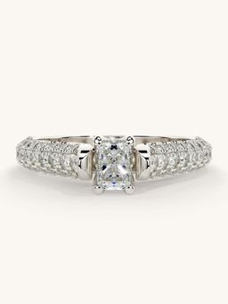 Valanova - White Gold Sterling Silver and Certified Lab Grown Diamond 0.87Cts Ring