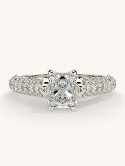 Valanova - White Gold Sterling Silver and Certified Lab Grown Diamond 1.12Cts Ring