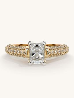 Valanova - Gold Sterling Silver and Certified Lab Grown Diamond 1.12Cts Ring