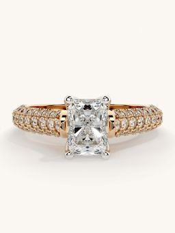 Valanova - Rose Gold Sterling Silver and Certified Lab Grown Diamond 1.37Cts Ring