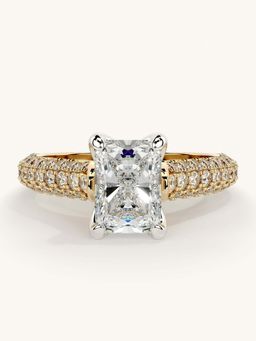 Valanova - Gold Sterling Silver and Certified Lab Grown Diamond 1.62Cts Ring
