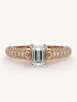 Valanova - Rose Gold Sterling Silver and Certified Lab Grown Diamond 1.12Cts Ring