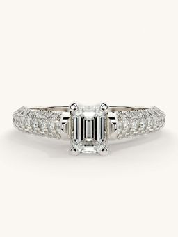 Valanova - White Gold Sterling Silver and Certified Lab Grown Diamond 1.12Cts Ring