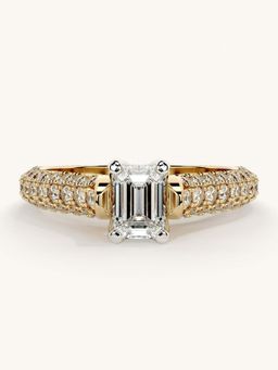 Valanova - Gold Sterling Silver and Certified Lab Grown Diamond 1.12Cts Ring