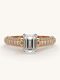 Valanova - Rose Gold Sterling Silver and Certified Lab Grown Diamond 1.37Cts Ring