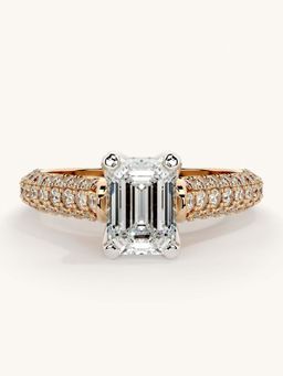 Valanova - Rose Gold Sterling Silver and Certified Lab Grown Diamond 1.62Cts Ring