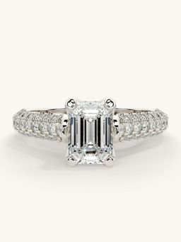 Valanova - White Gold Sterling Silver and Certified Lab Grown Diamond 1.62Cts Ring