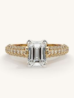 Valanova - Gold Sterling Silver and Certified Lab Grown Diamond 1.62Cts Ring