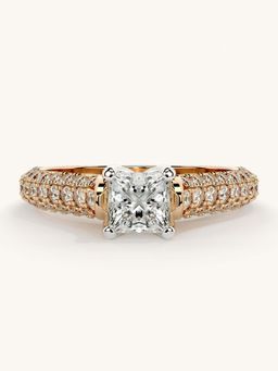 Valanova - Rose Gold Sterling Silver and Certified Lab Grown Diamond 1.12Cts Ring