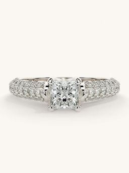 Valanova - White Gold Sterling Silver and Certified Lab Grown Diamond 1.12Cts Ring